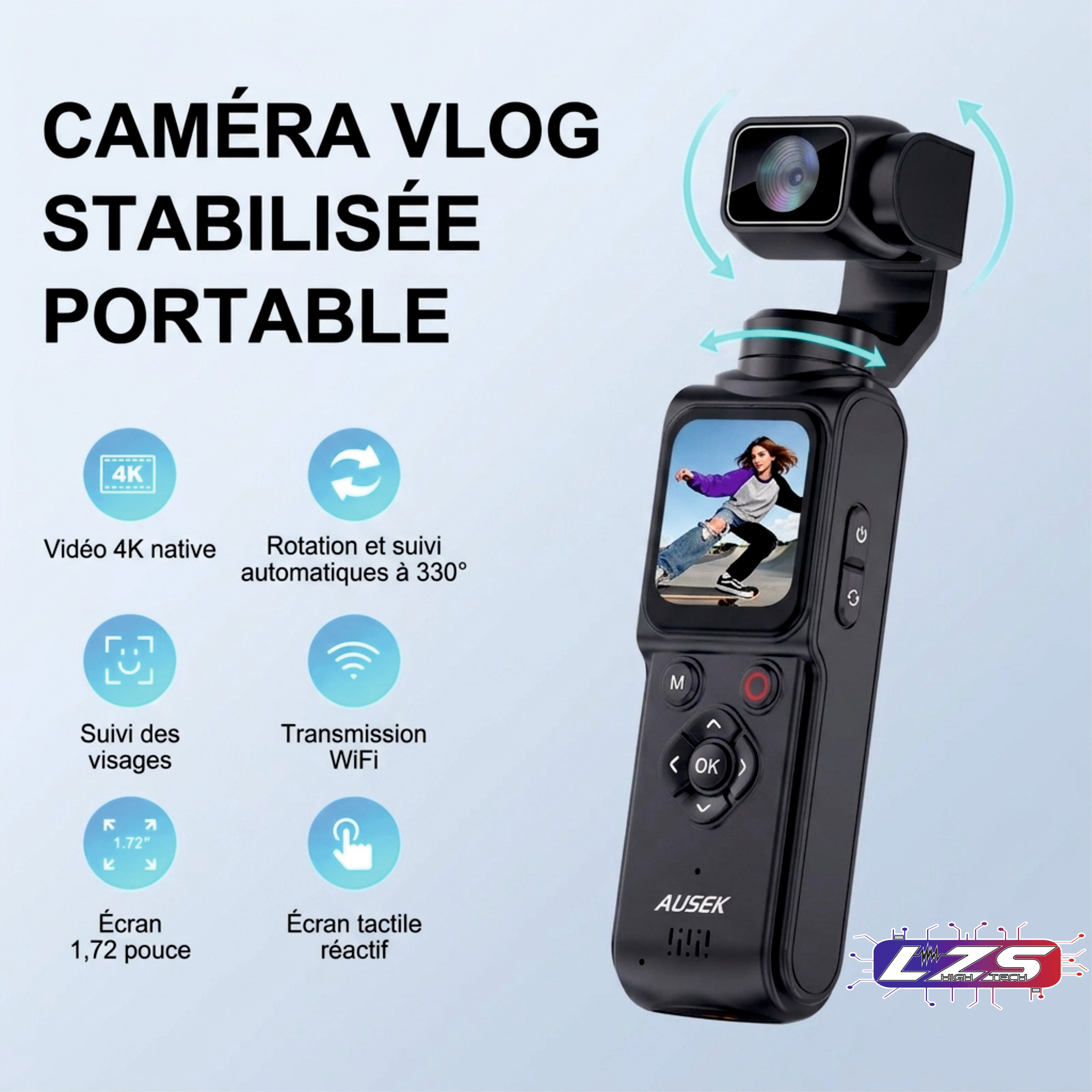 Caméra Vlog de Poche 4K Stabilisée