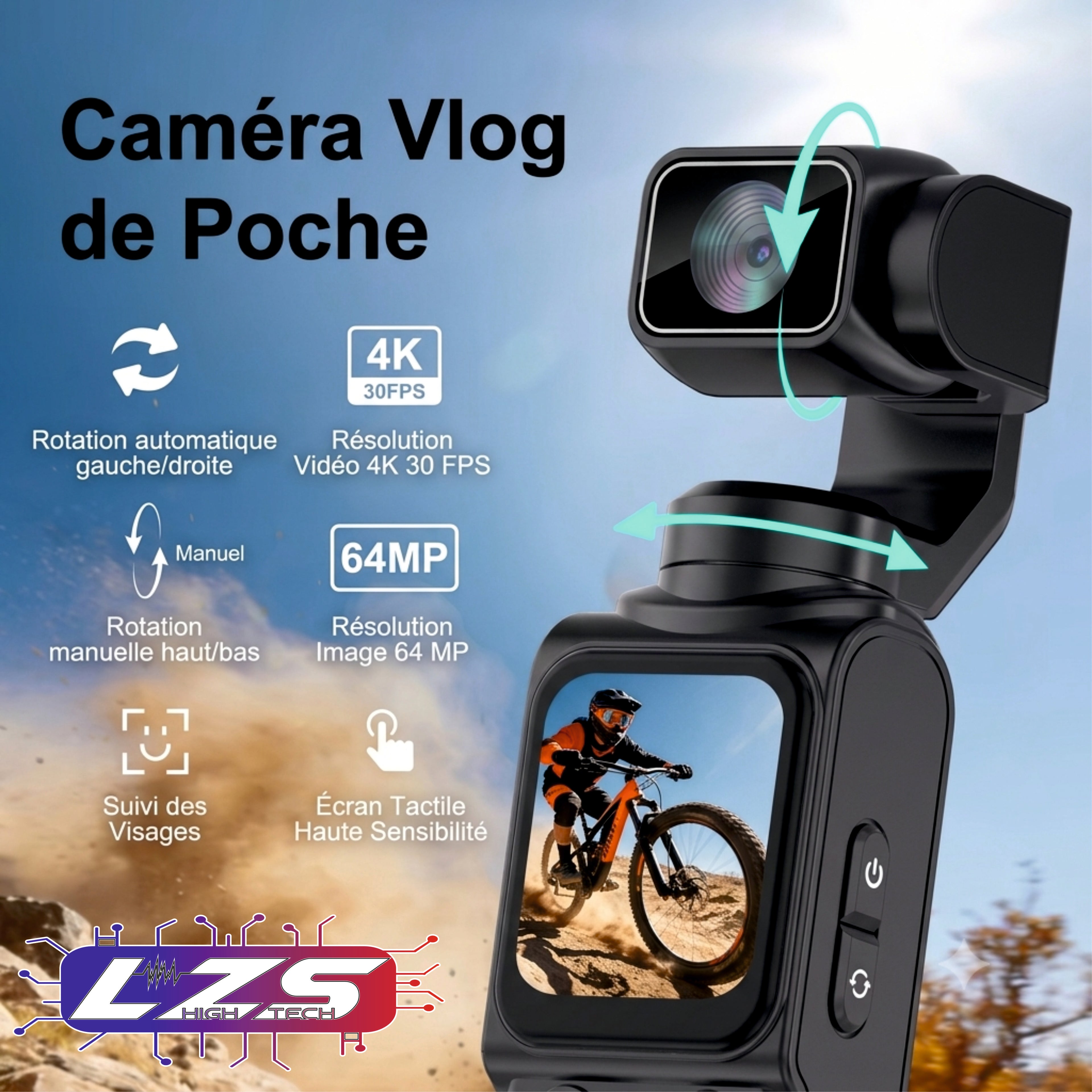 Caméra Vlog de Poche 4K Stabilisée